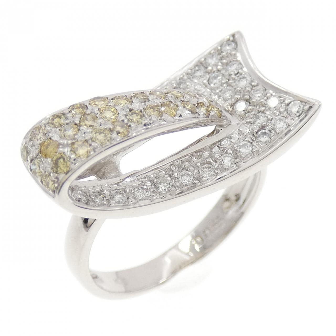 K18WG ダイヤモンド リング 0.55CT