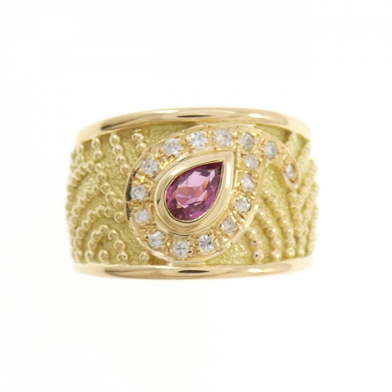 K18YG トルマリン リング 0.24CT