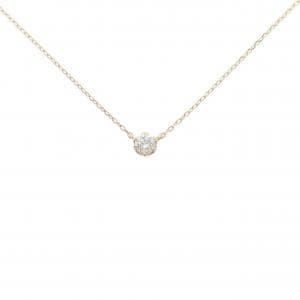 K10YG ソリティア ダイヤモンド ネックレス 0.09CT
