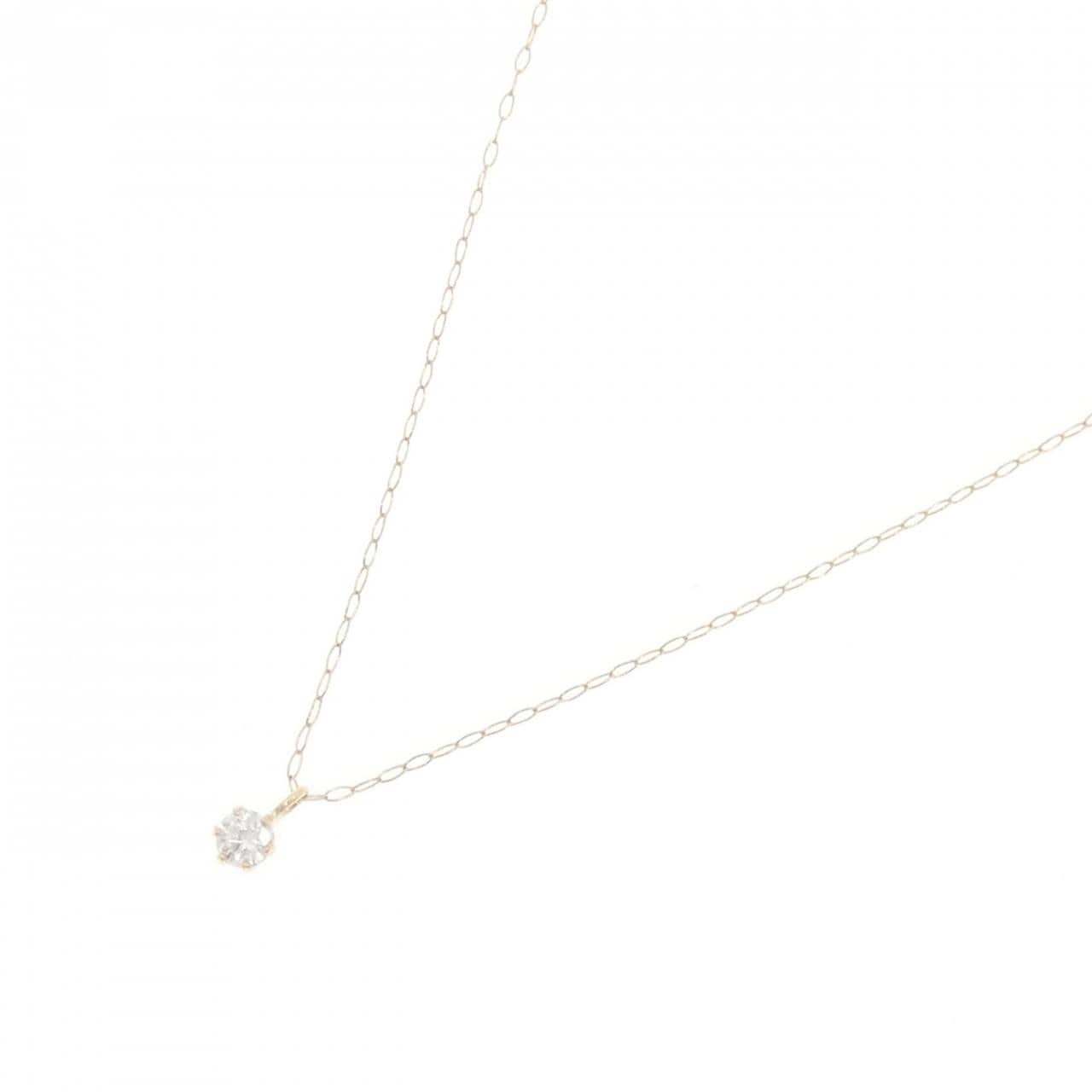 K18YG ソリティア ダイヤモンド ネックレス 0.08CT