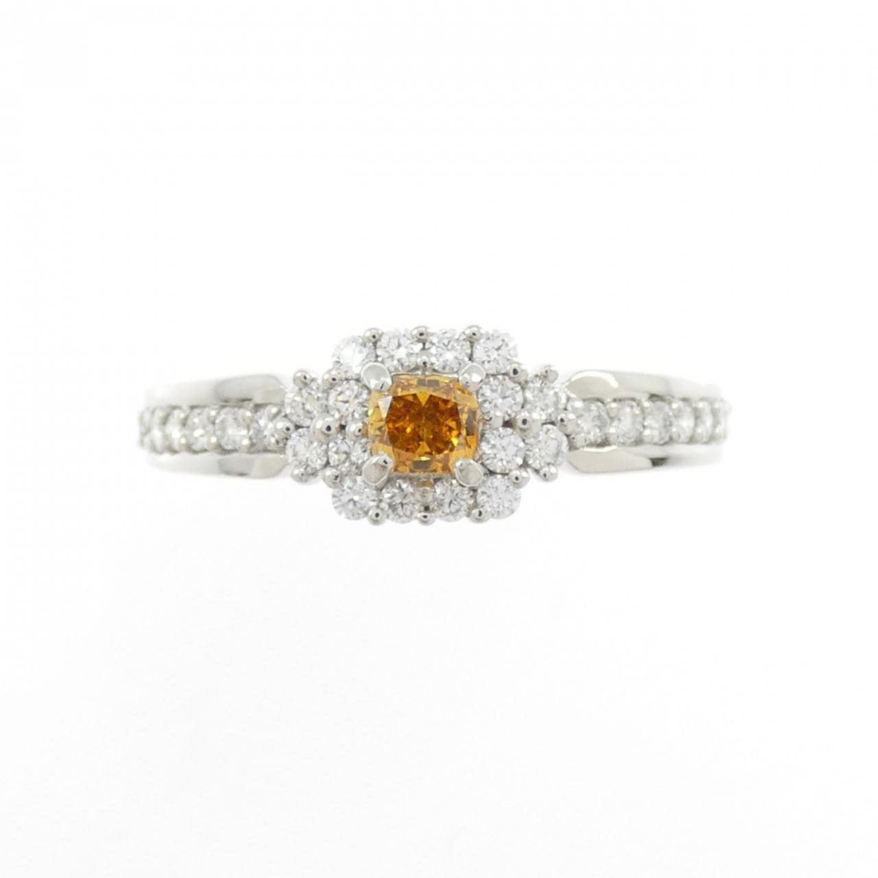 PT950 ダイヤモンド リング 0.208CT FDYO SI1 ファンシーカット