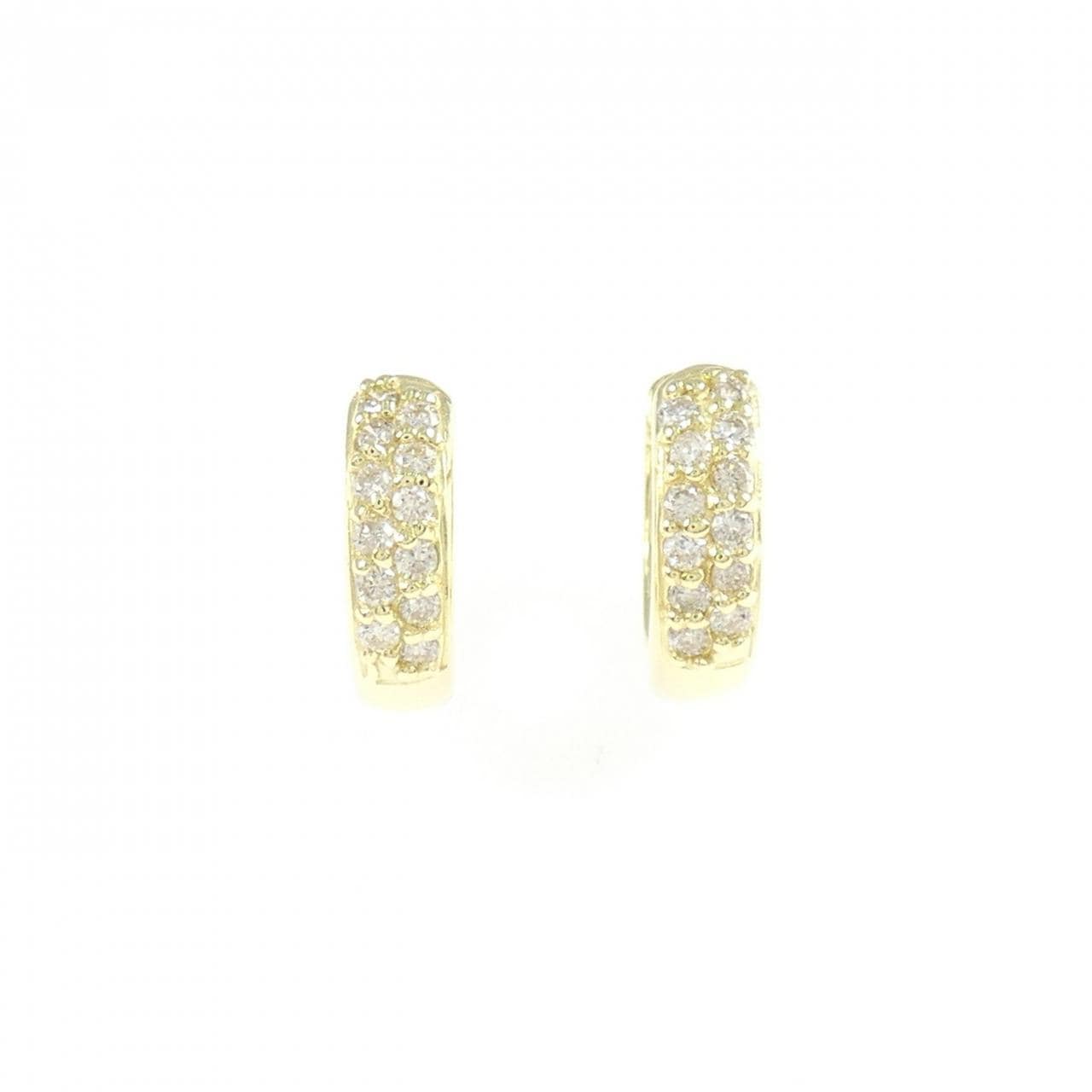 K18YG ダイヤモンド フープ ピアス 0.20CT