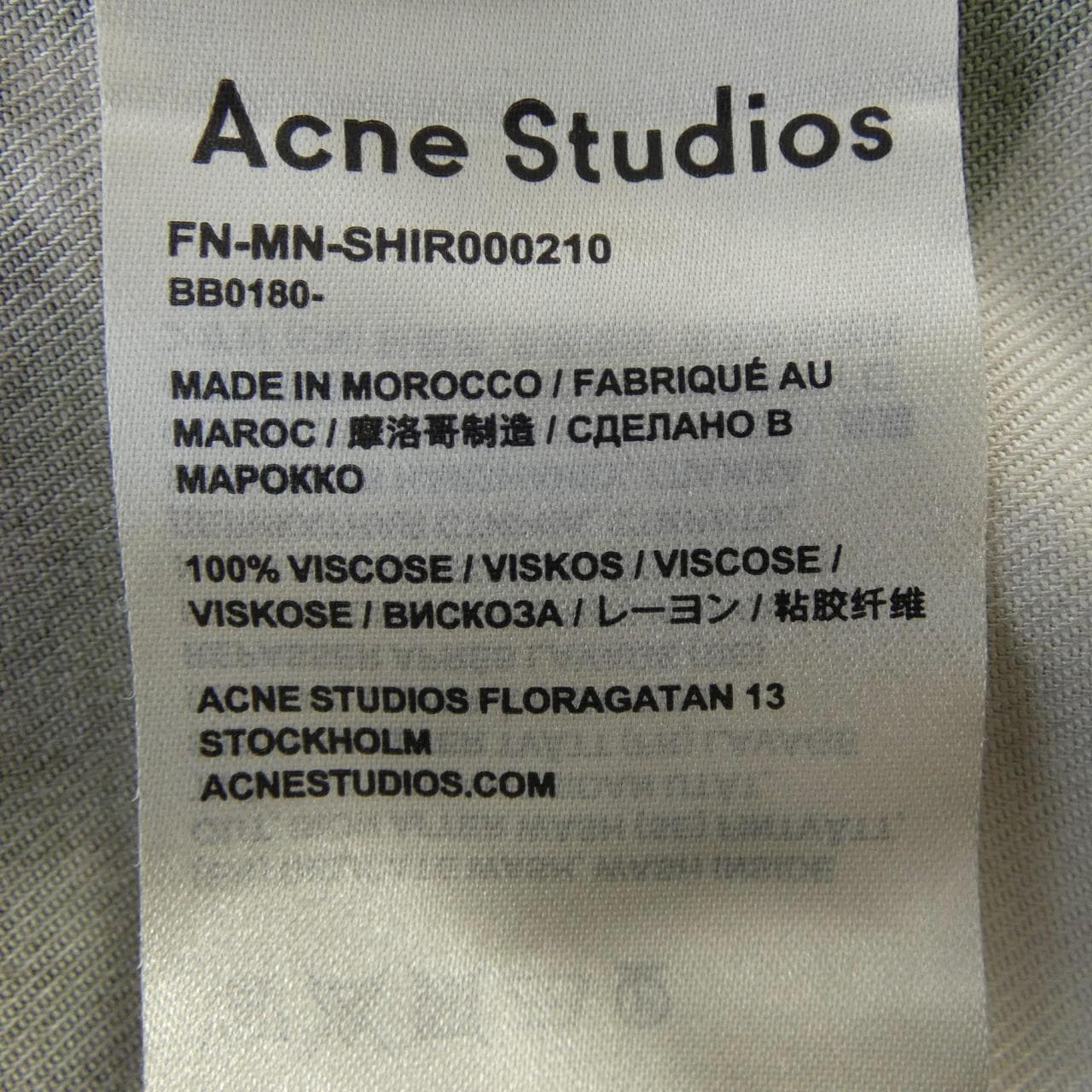 アクネストゥディオズ ACNE STUDIOS S／Sシャツ