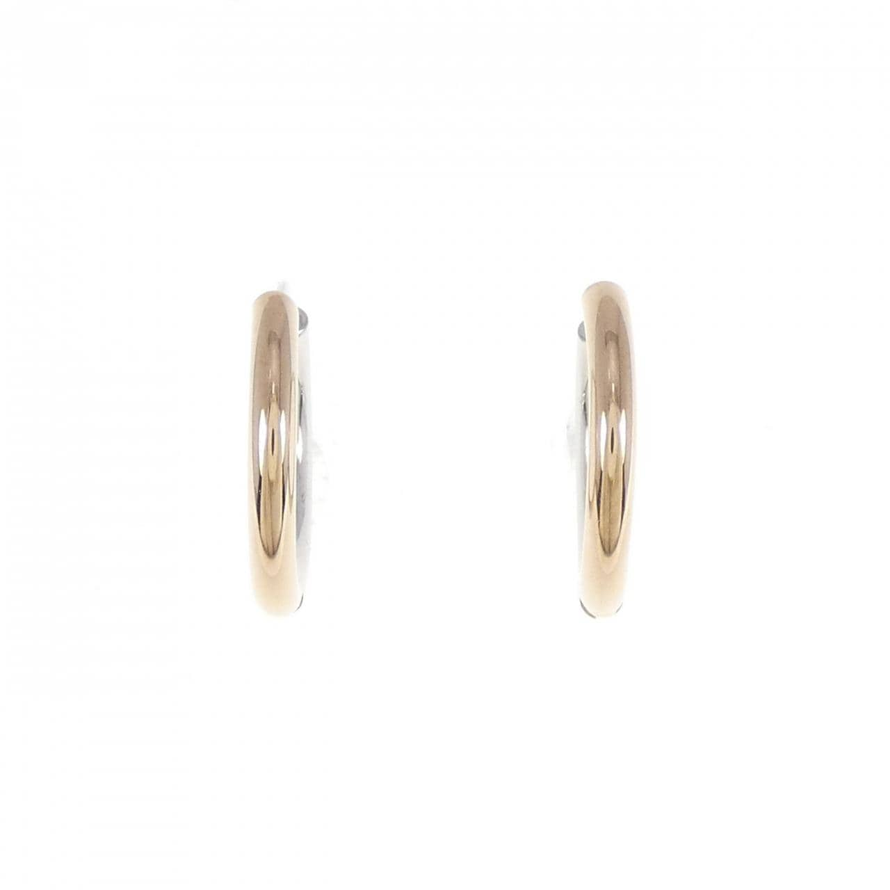 K18PG/K14WG hoop earrings