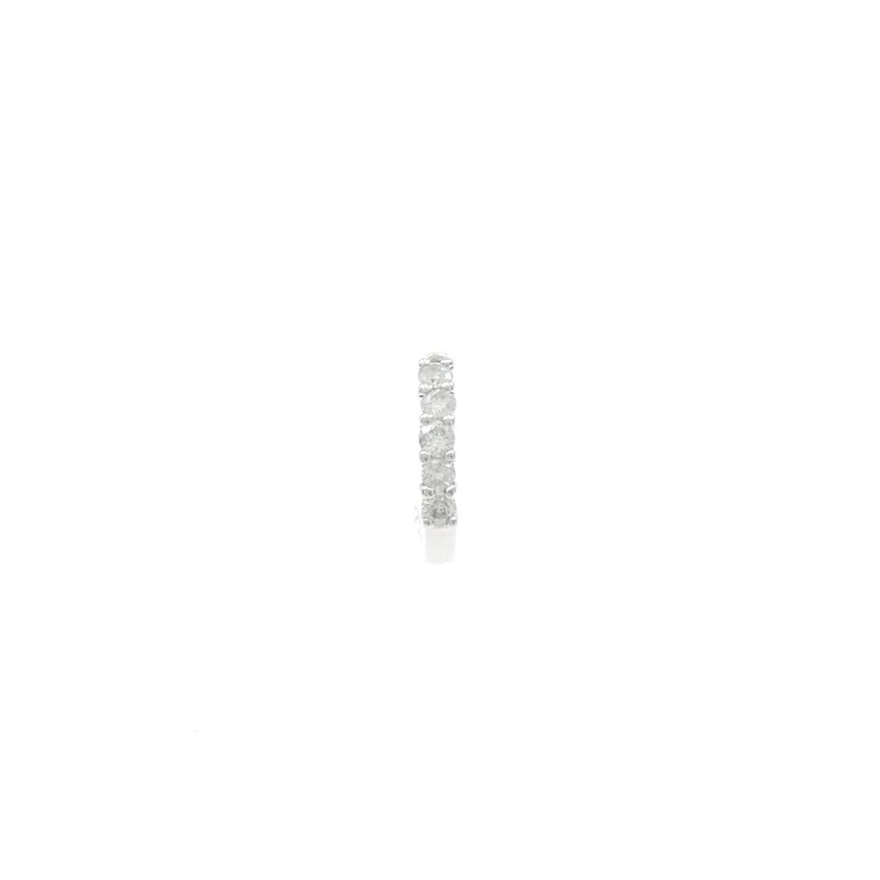 K10WG ダイヤモンド ピアス 0.15CT 片耳