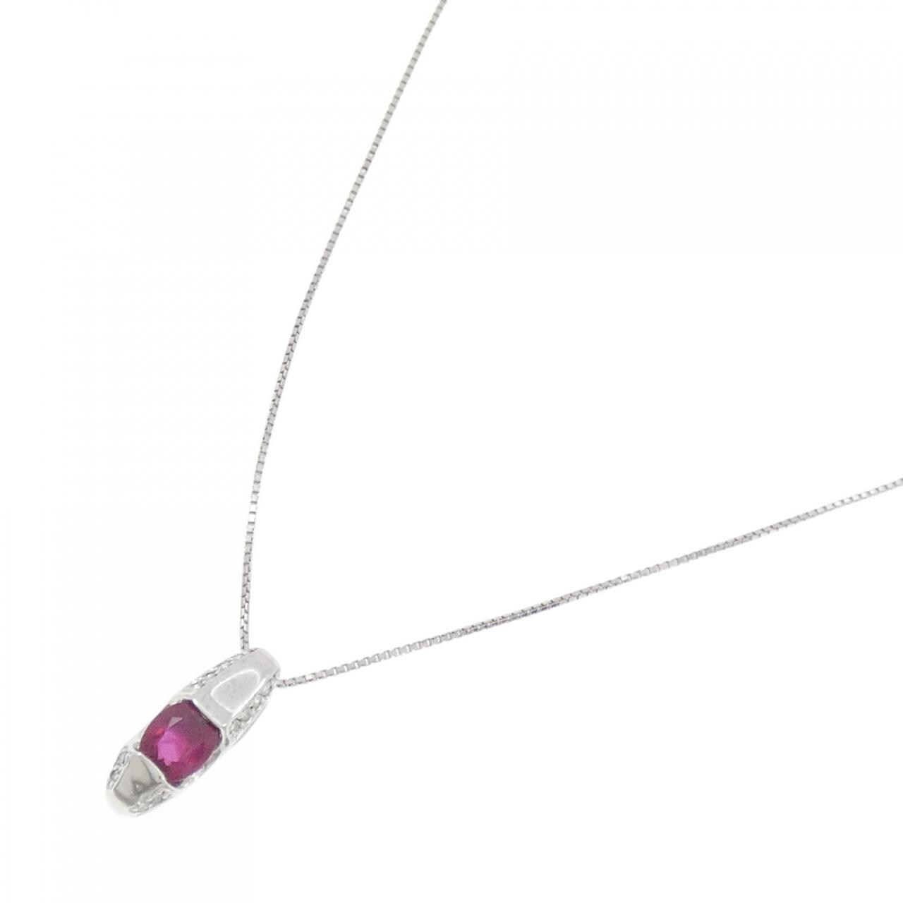 PT ルビー ネックレス 0.72CT