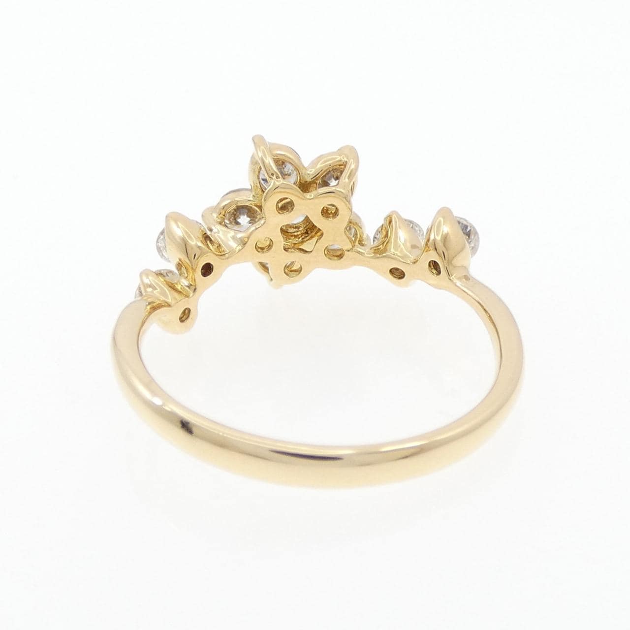 K18YG フラワー ダイヤモンド リング 1.00CT