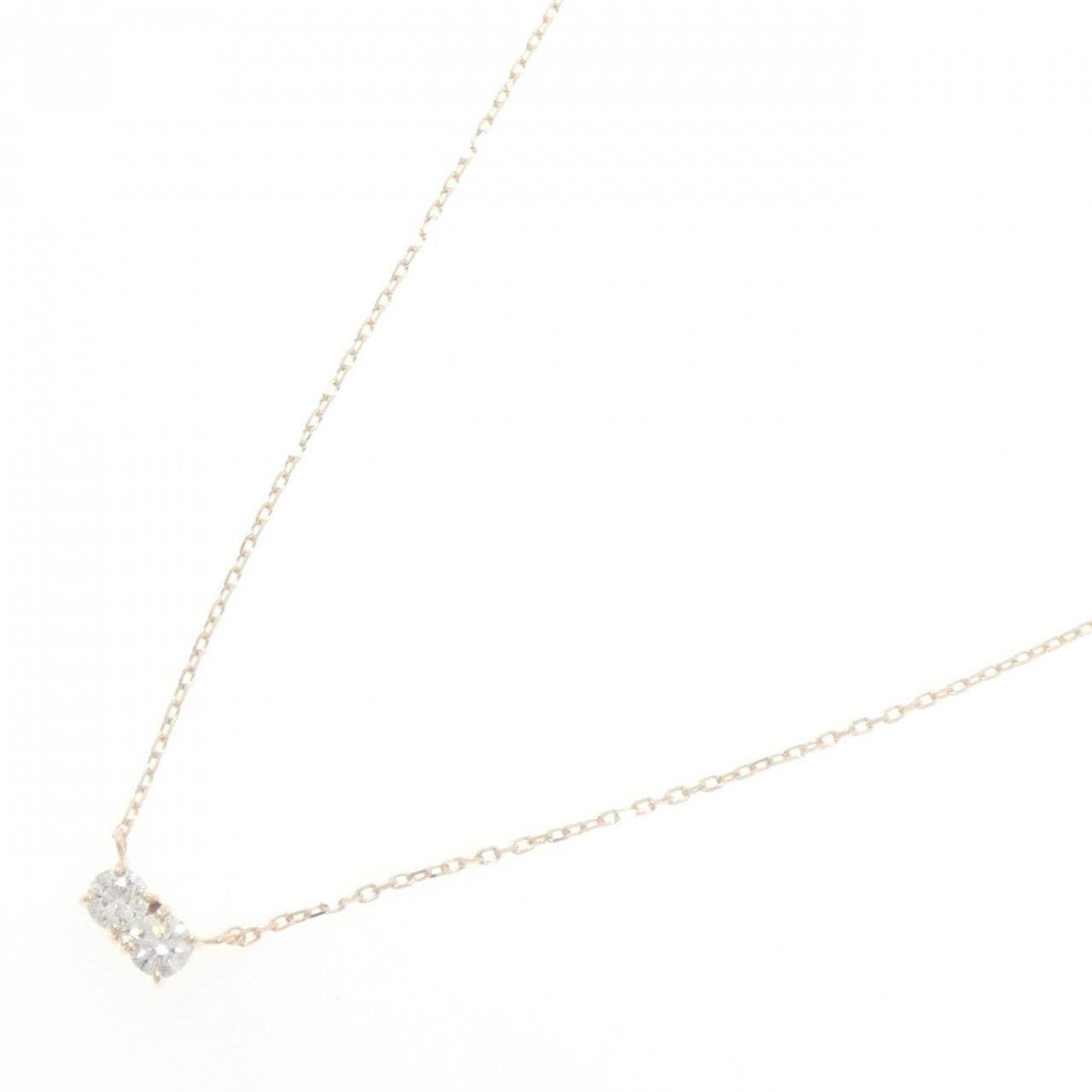 【リメイク】K10YG ダイヤモンド ネックレス 0.16CT