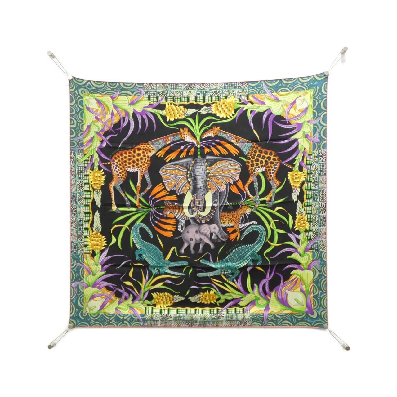 エルメス LA MARCHE DU ZAMBEZE カレ ウォッシュ 072987S スカーフ