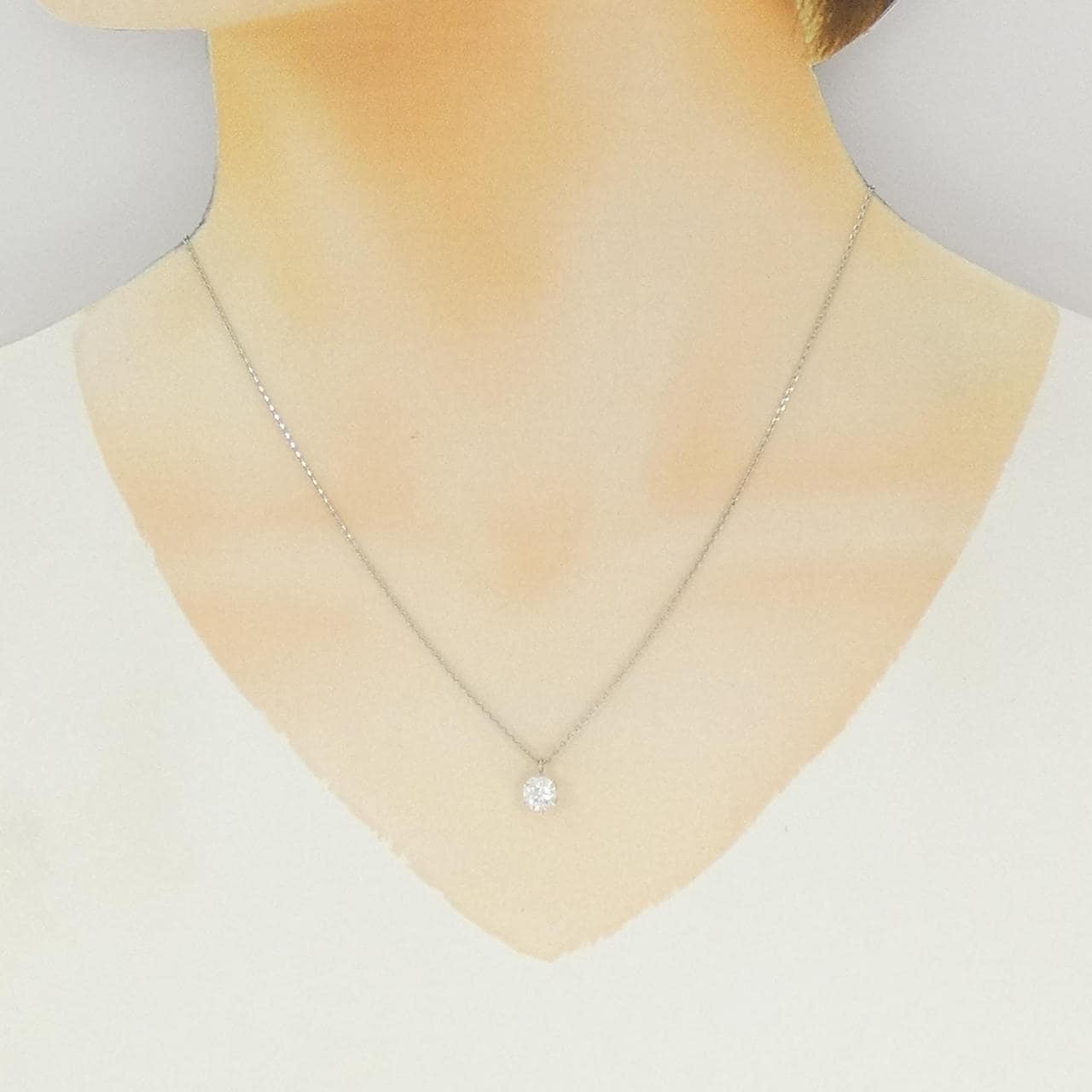 PT900/PT850 ダイヤモンド ネックレス 0.679CT F VS1 Good