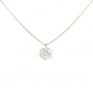 K18PG ソリティア ダイヤモンド ネックレス 1.015CT