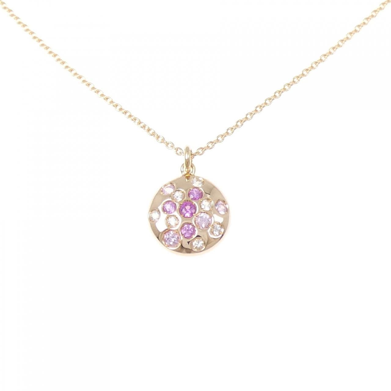 K18PG サファイヤ ネックレス 0.22CT
