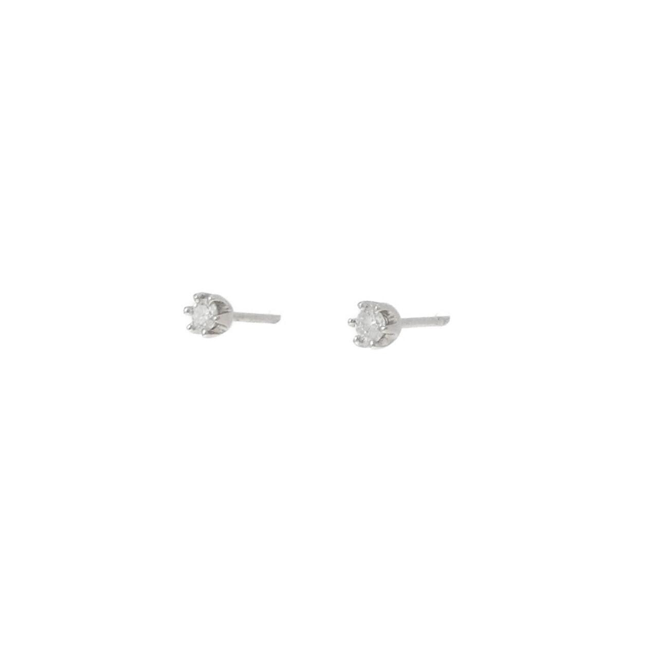 PT/PT900 ソリティア ダイヤモンド ピアス 0.10CT