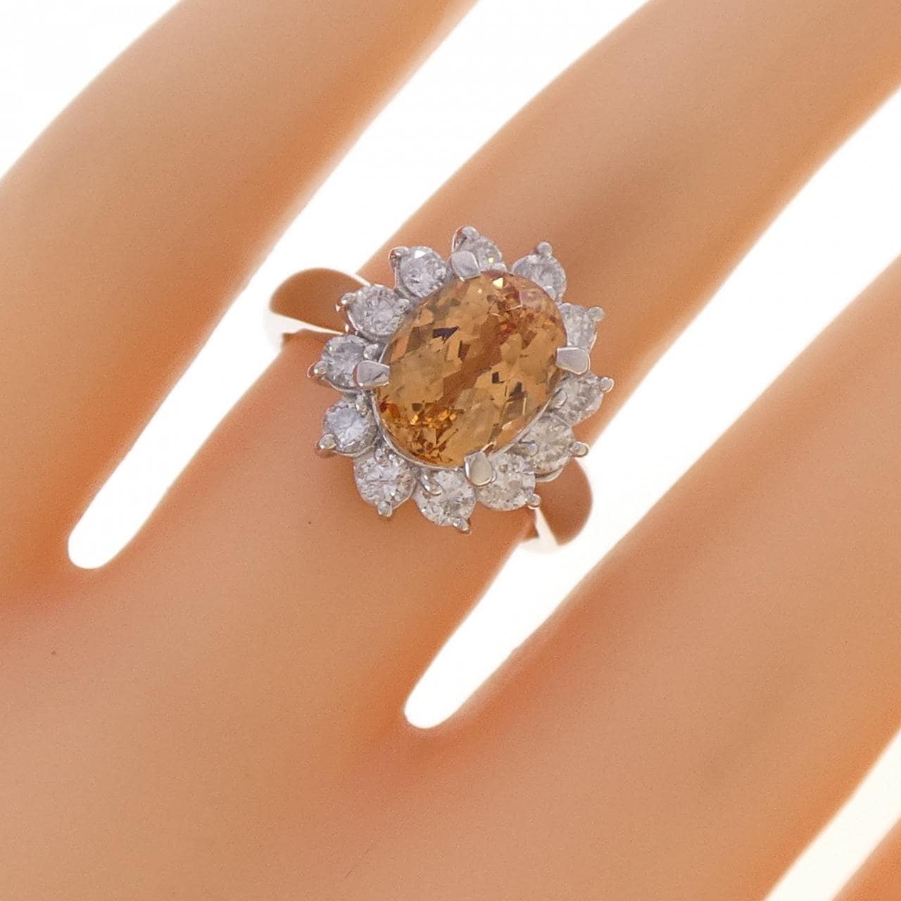 PT900 インペリアルトパーズ リング 3.26CT