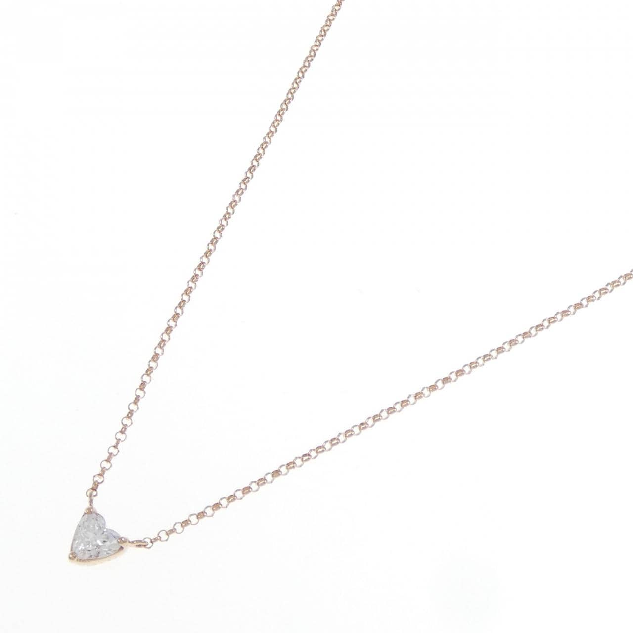 K18PG ハート ダイヤモンド ネックレス 0.31CT