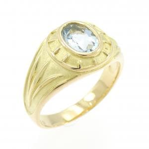 K18YG アクアマリン リング