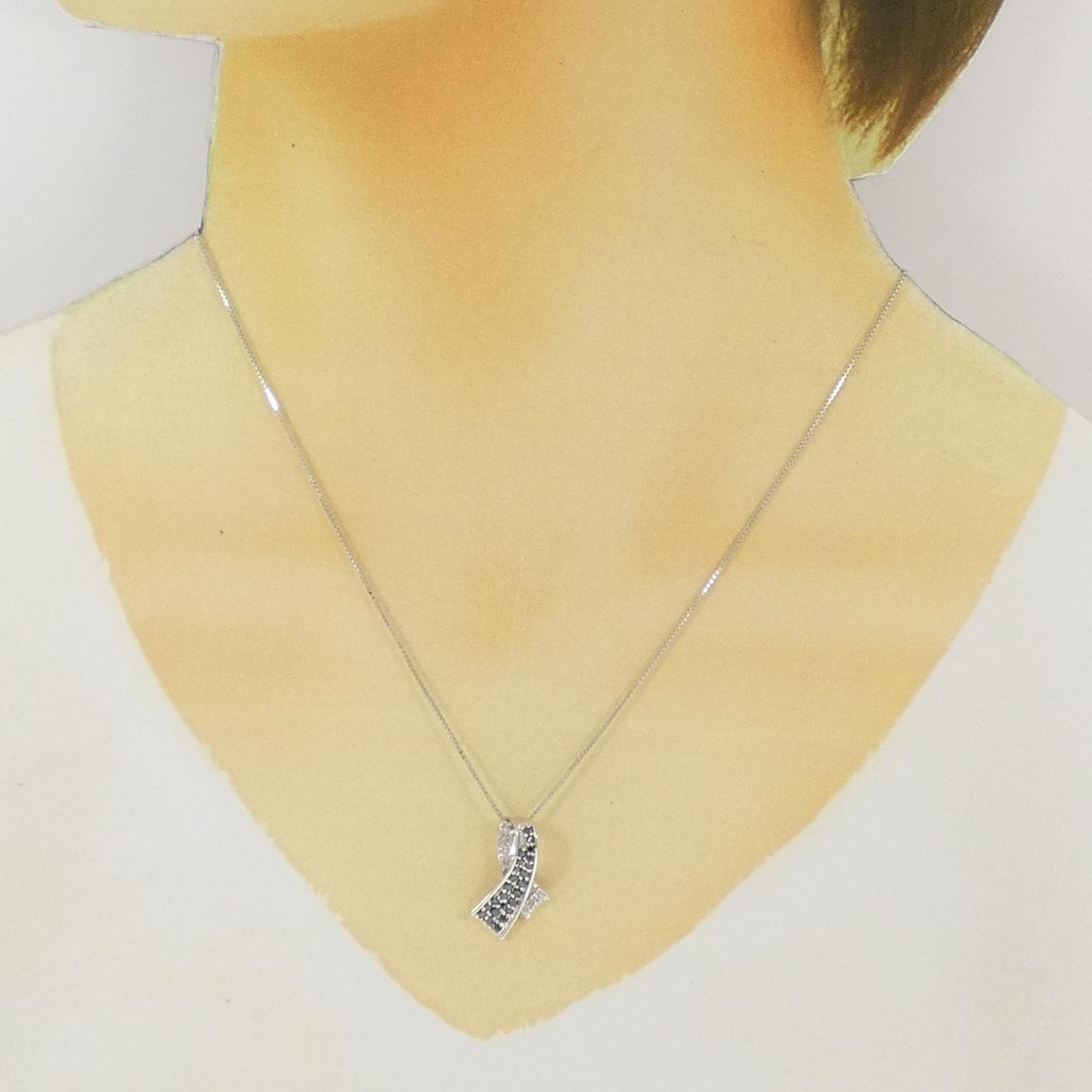 K18WG ダイヤモンド ネックレス 0.40CT