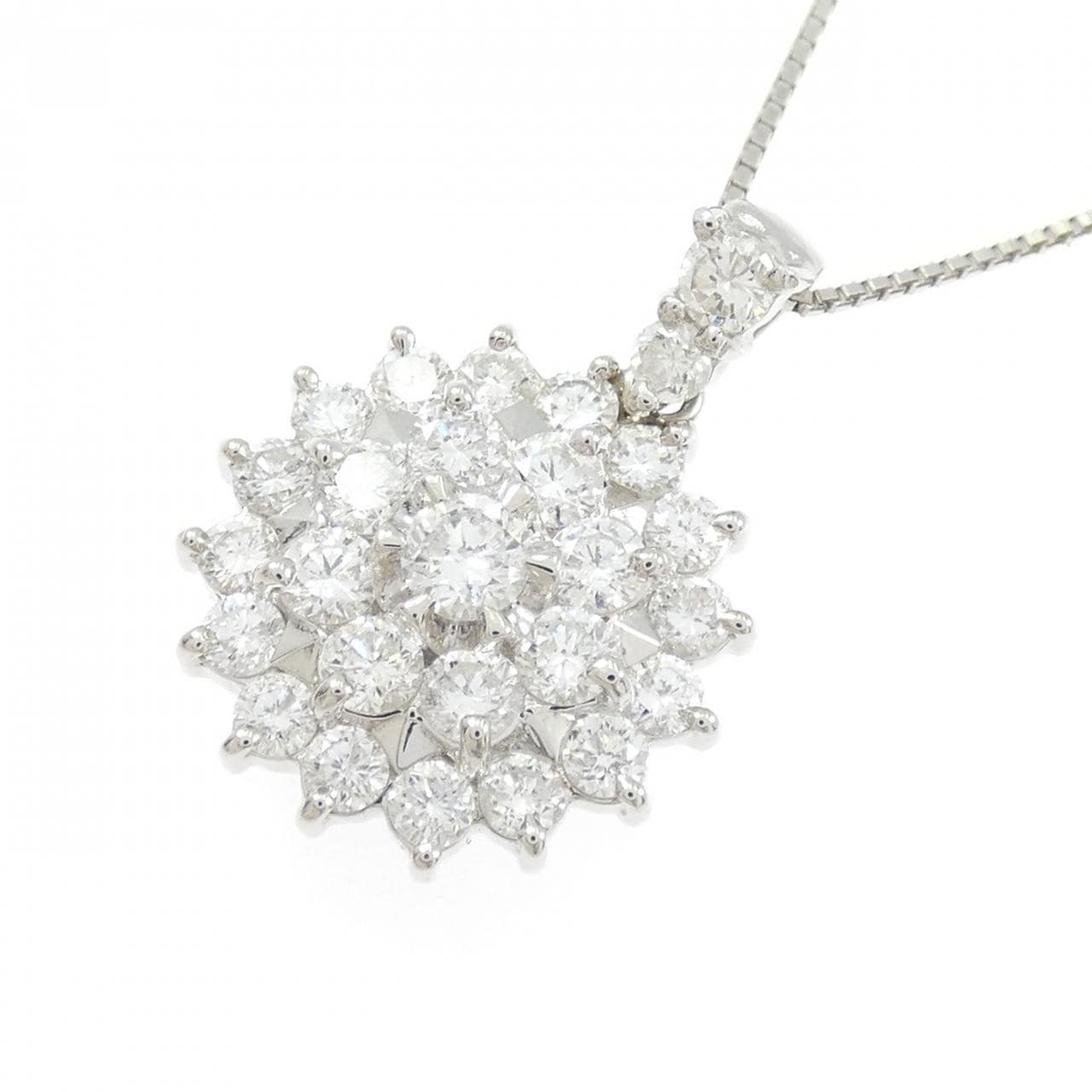PT900/PT850 ダイヤモンド ネックレス 1.87CT