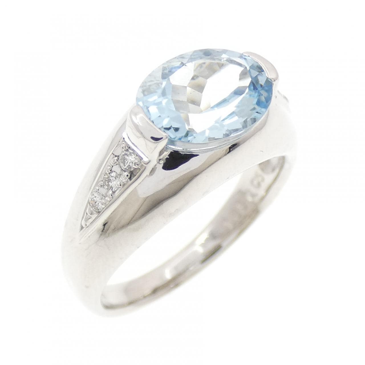 K18WG アクアマリン リング 1.85CT
