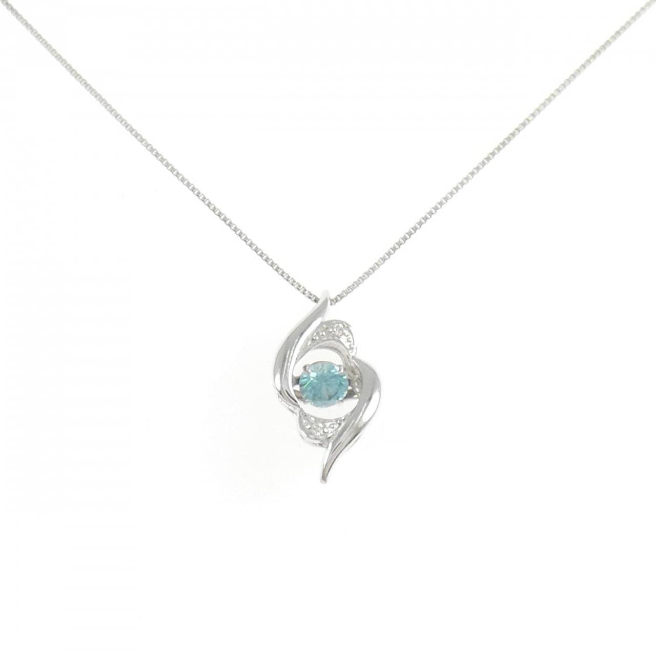 K18WG ジルコン ネックレス 0.30CT