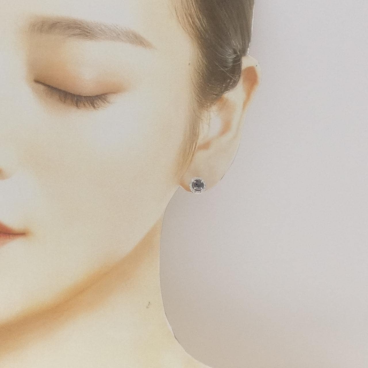 K14WG ダイヤモンド ピアス 0.83CT