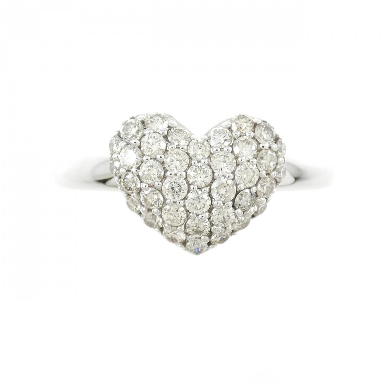 PT900 ハート パヴェ ダイヤモンド リング 0.52CT