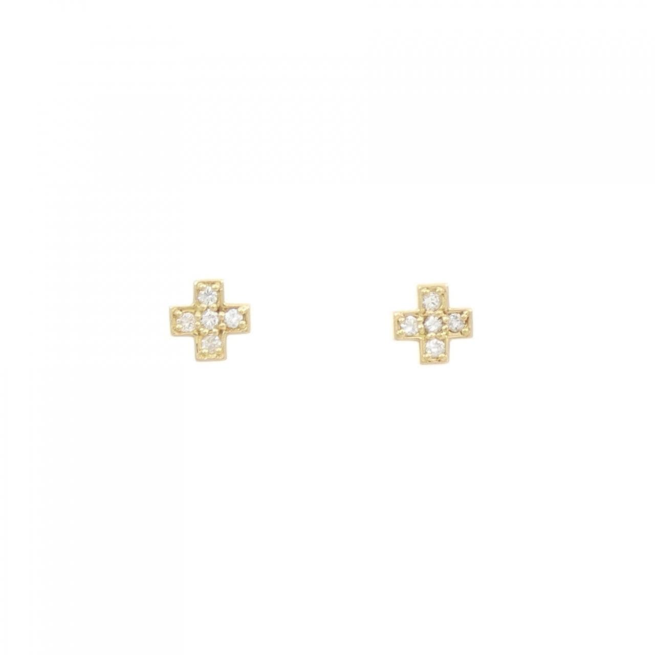 K18YG ダイヤモンド ピアス 0.10CT
