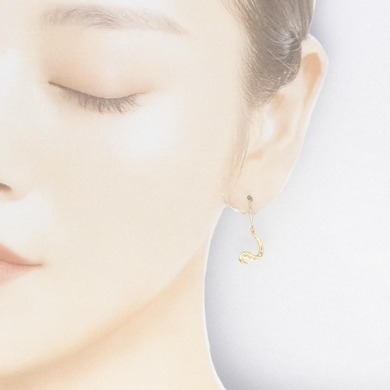 K18YG ダイヤモンド ピアス 0.04CT