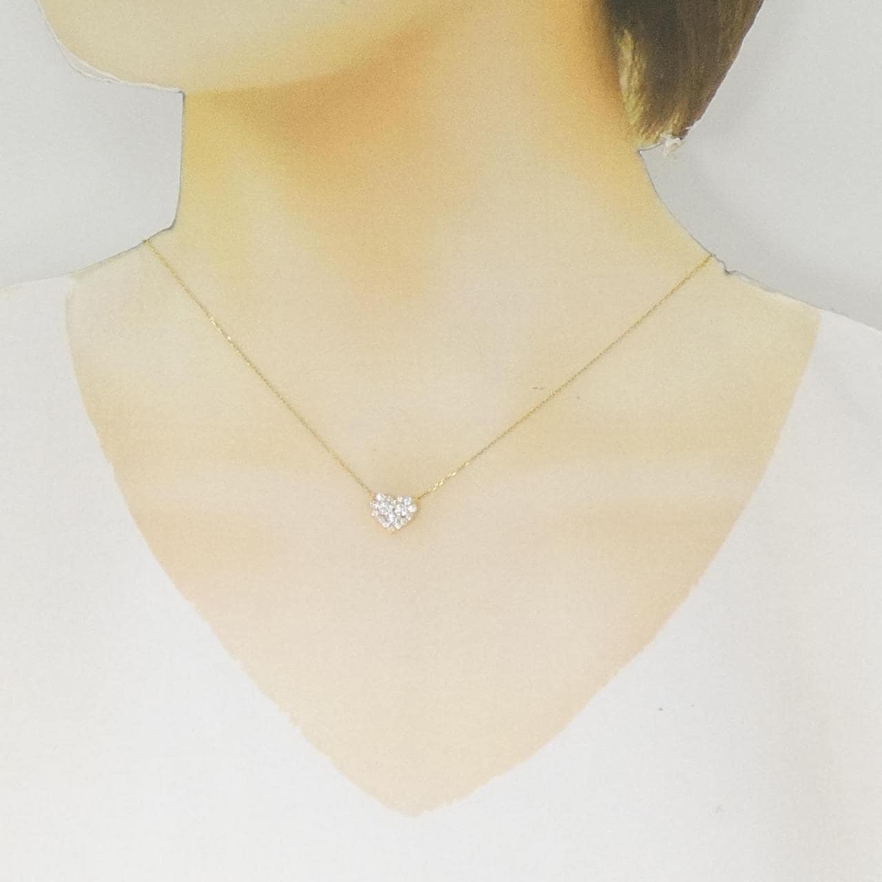 ポンテヴェキオ ハート ダイヤモンド ネックレス 0.46CT