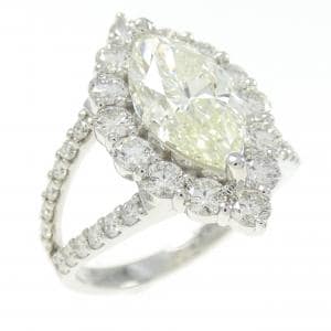 PT ダイヤモンド リング 2.183CT M SI2 マーキスカット