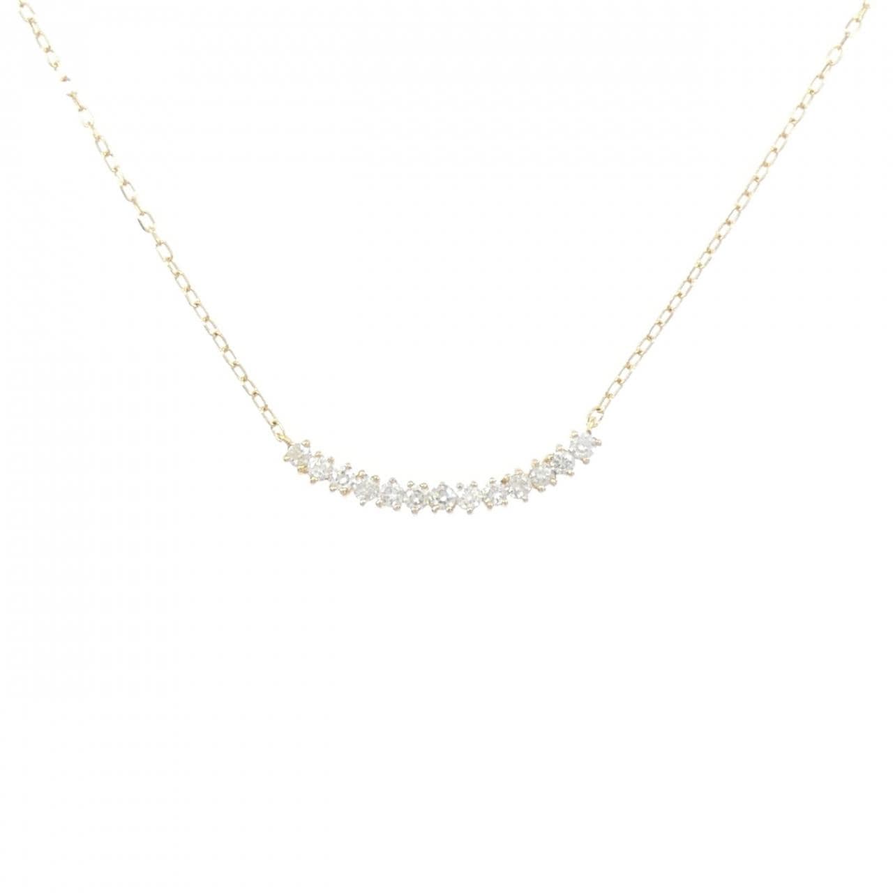 K18YG ダイヤモンド ネックレス 0.12CT