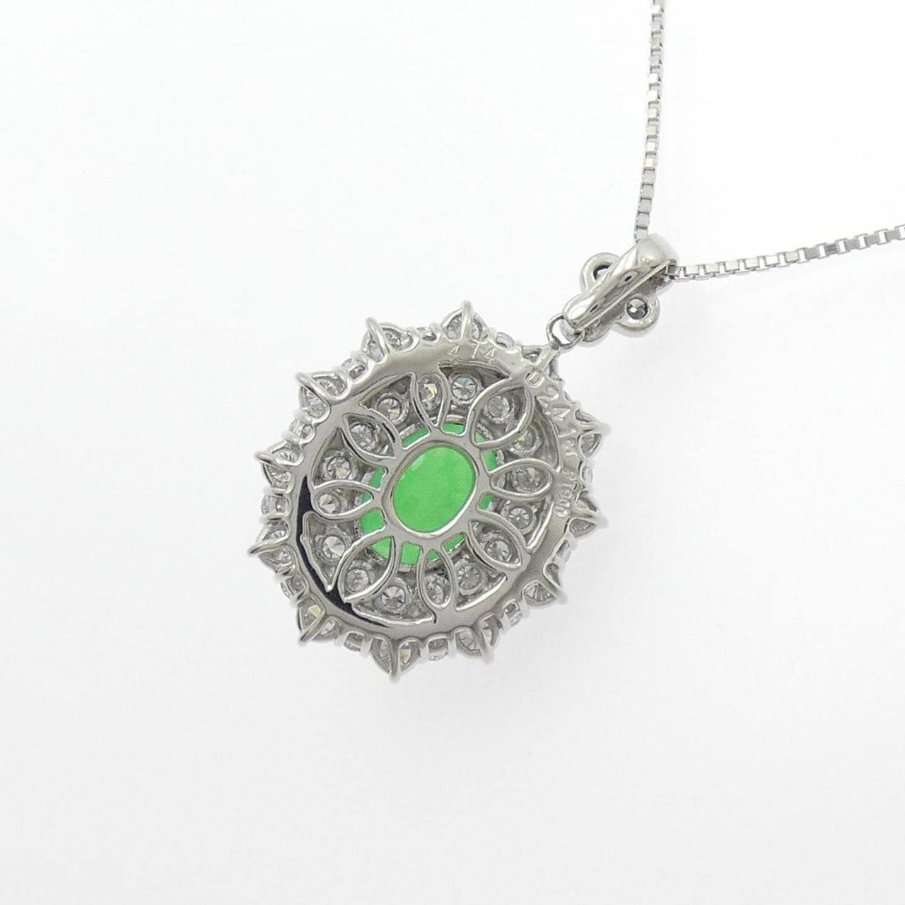PT900/PT850 ヒスイ ネックレス 4.74CT