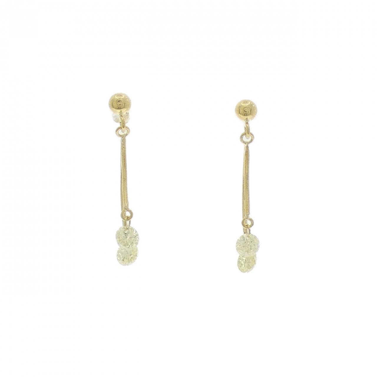 K18YG ダイヤモンド ピアス 0.30CT