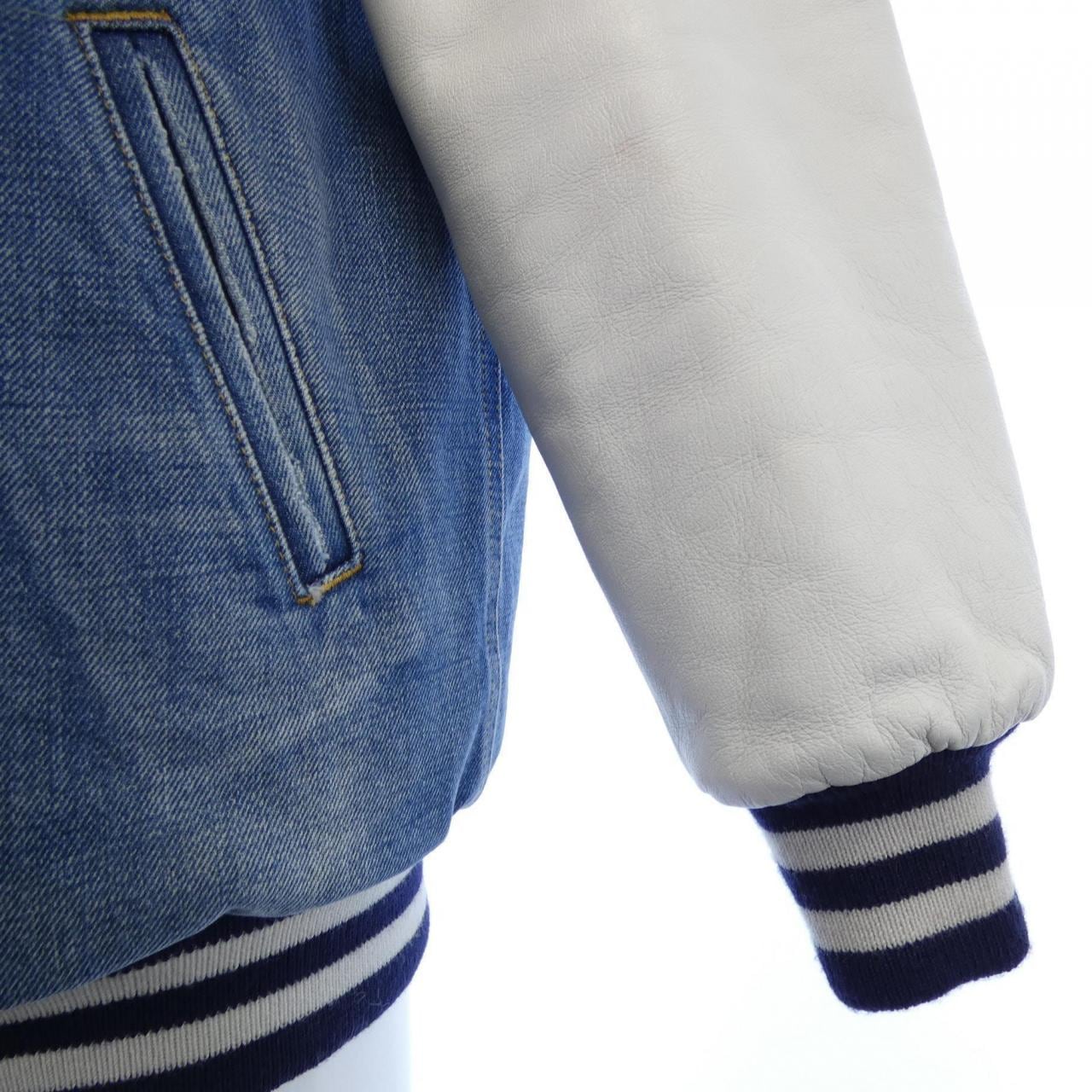 セリーヌ CELINE ピスモ ウォッシュ デニム バーシティ 2Q563206T エディ期 ブルゾン