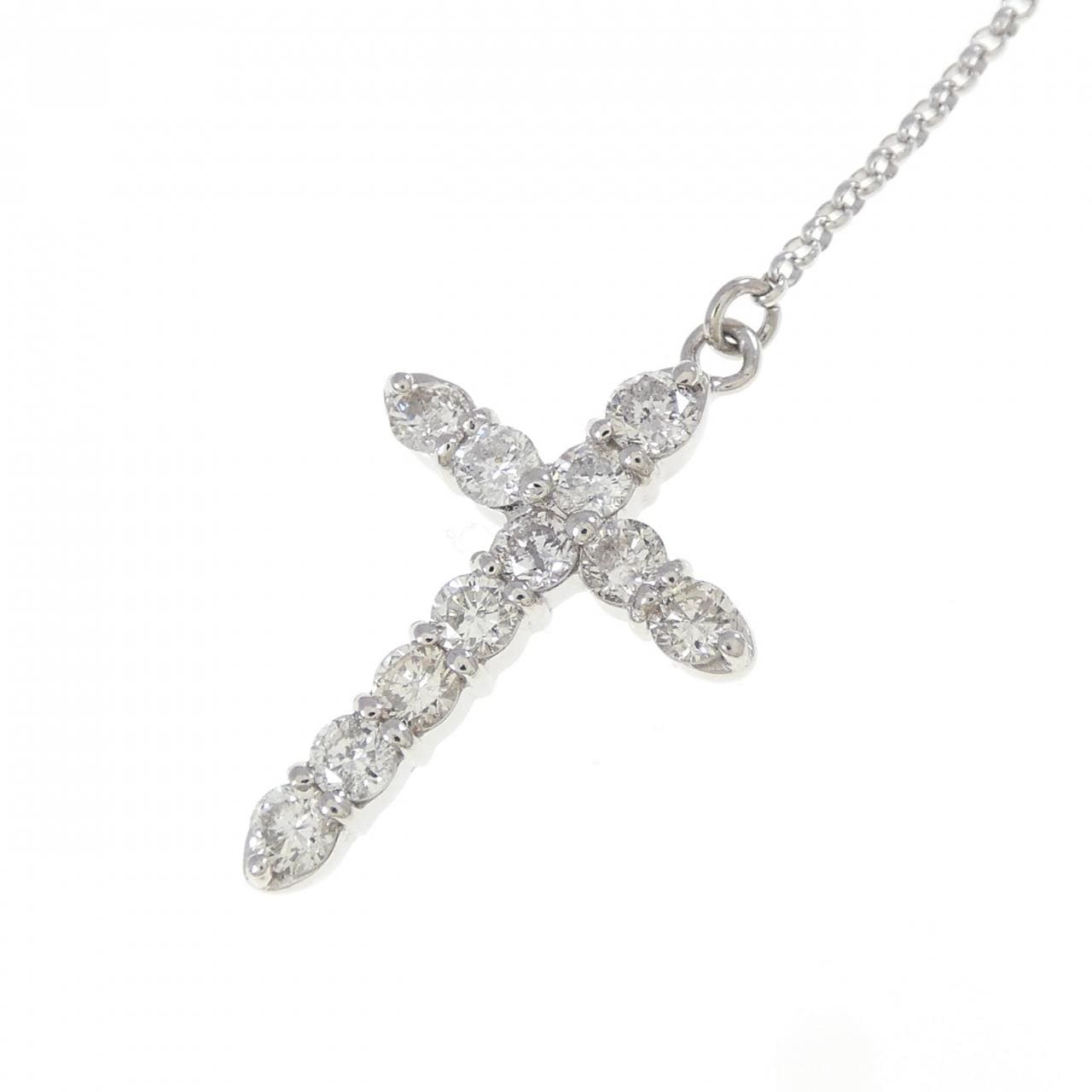PT900/PT850 クロス ダイヤモンド ネックレス 0.50CT