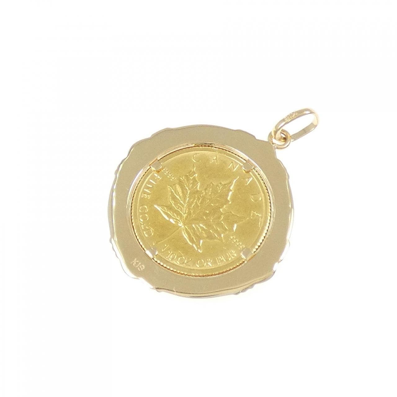 K18YG(枠) コイン ペンダント