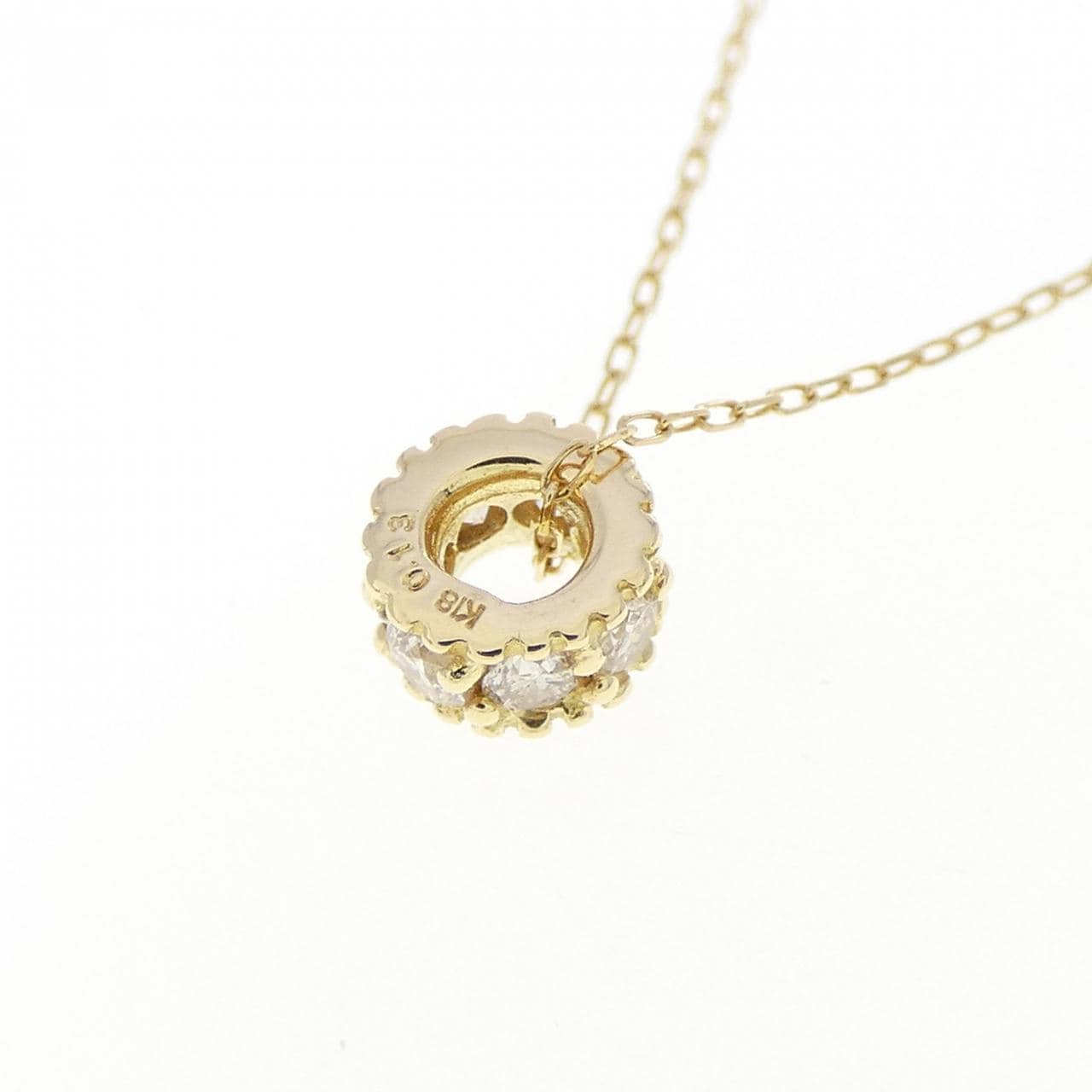K18YG ダイヤモンド ネックレス 0.13CT
