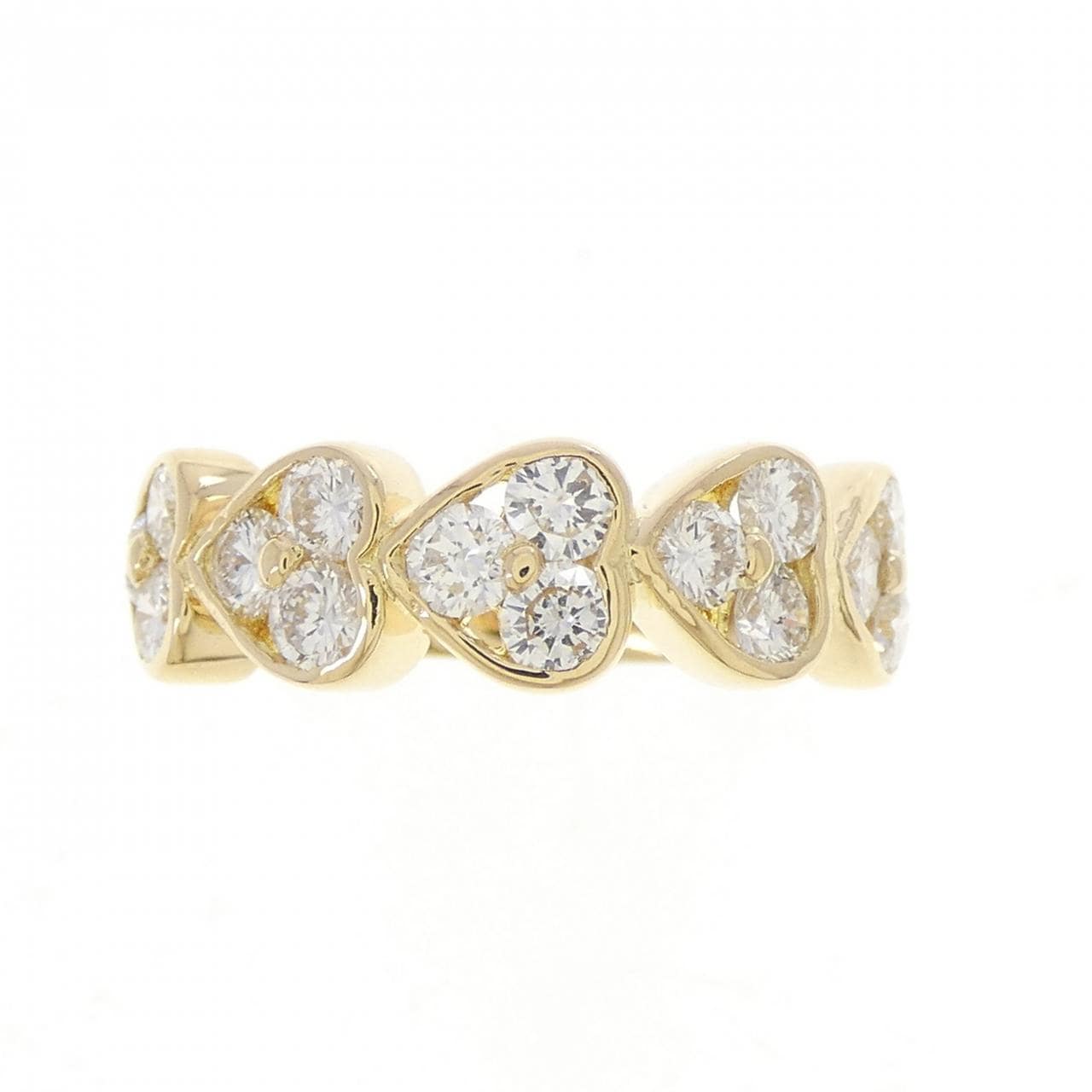 K18YG ハート ダイヤモンド リング 1.14CT