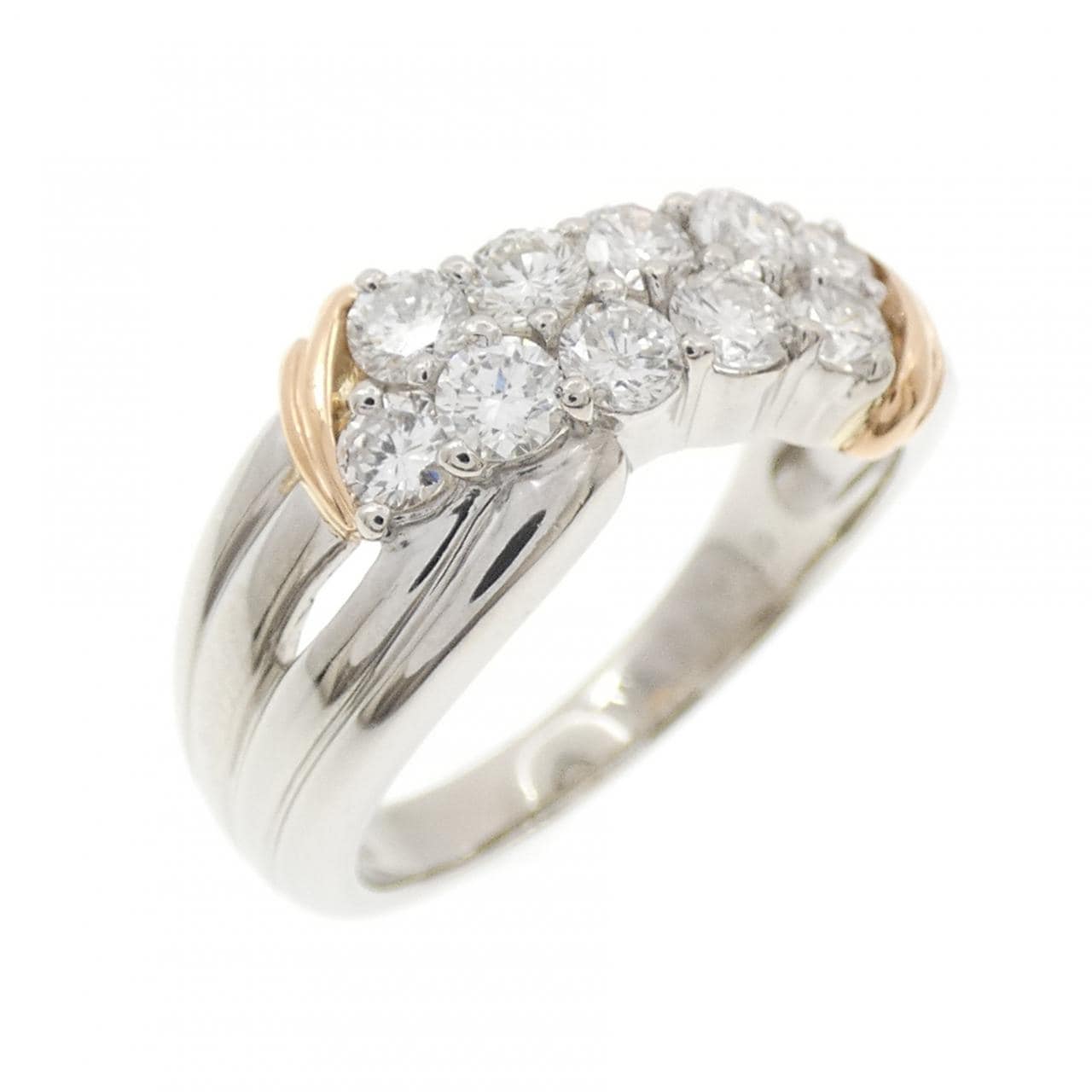 PT900/K18PG ダイヤモンド リング 0.80CT