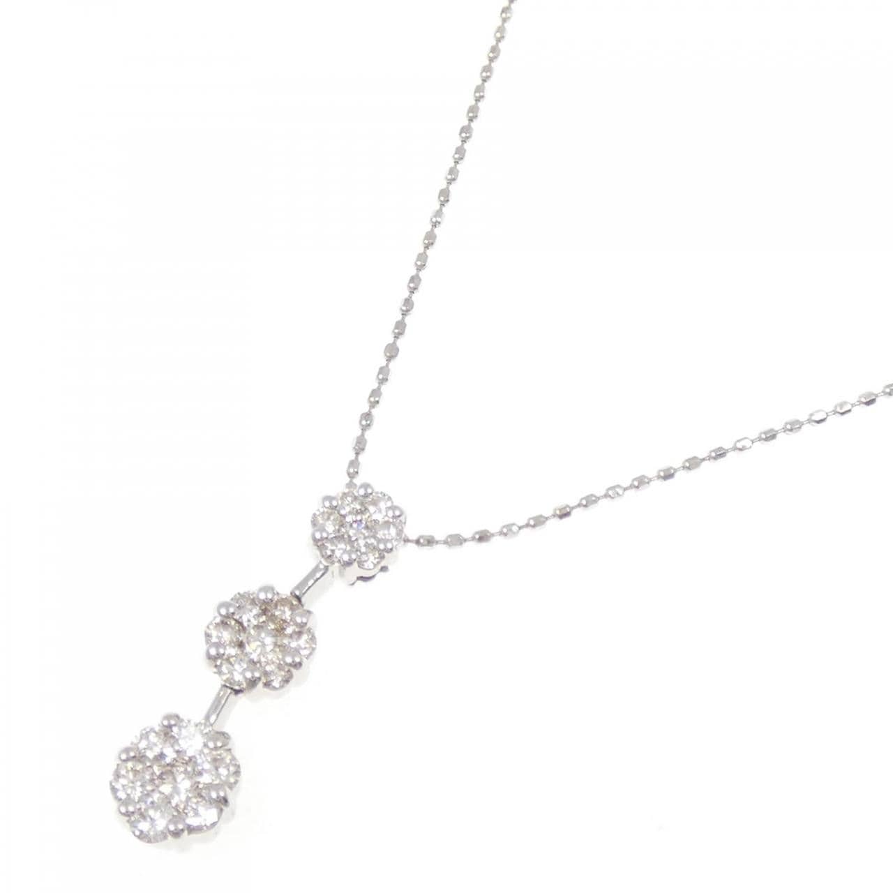 K18WG ダイヤモンド ネックレス 0.50CT