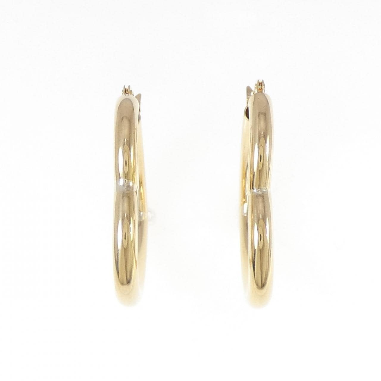 K18YG heart earrings