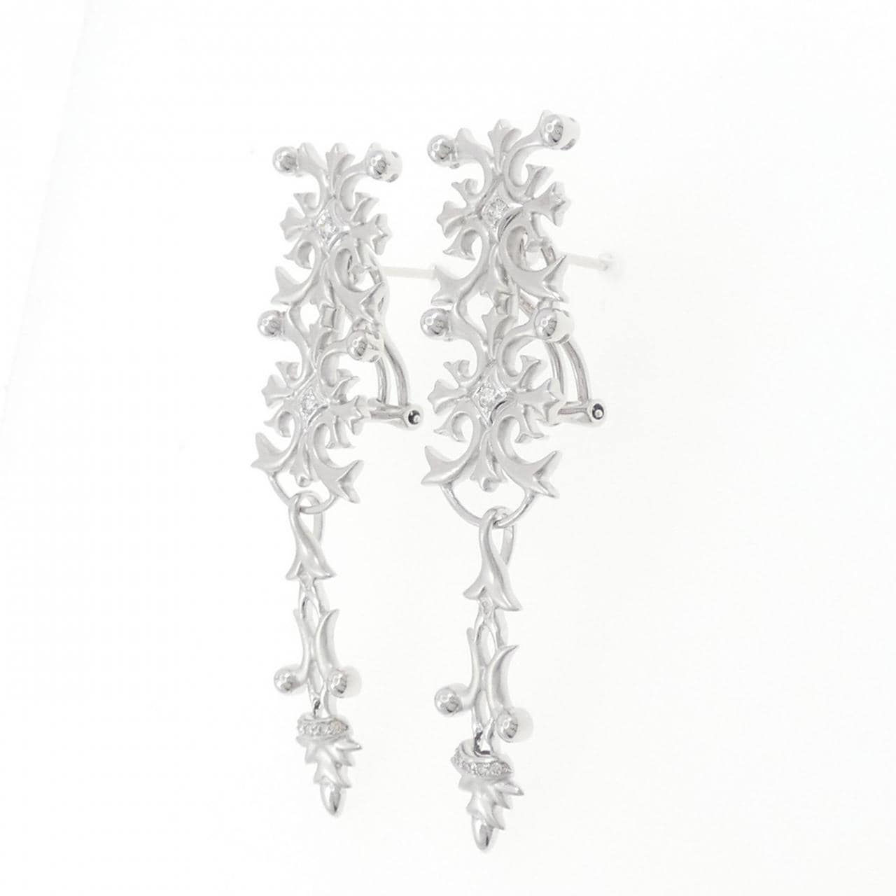 K18WG ダイヤモンド ピアス/イヤリング 0.15CT