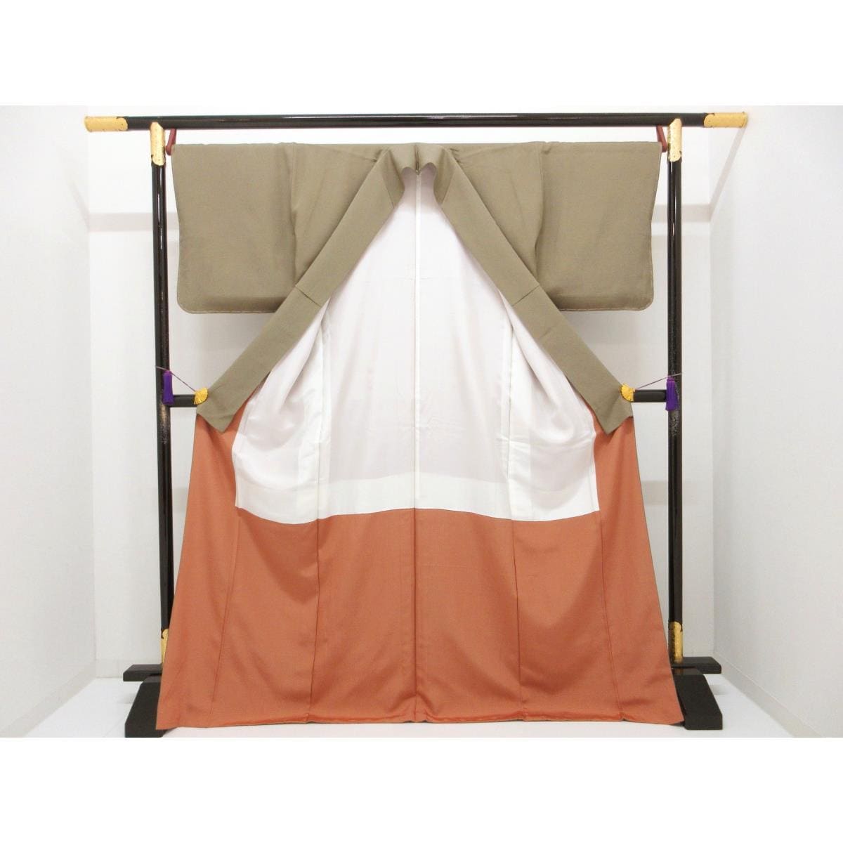 【未使用品】小紋　江戸小紋　鮫　横木瓜　身幅Ｌ寸