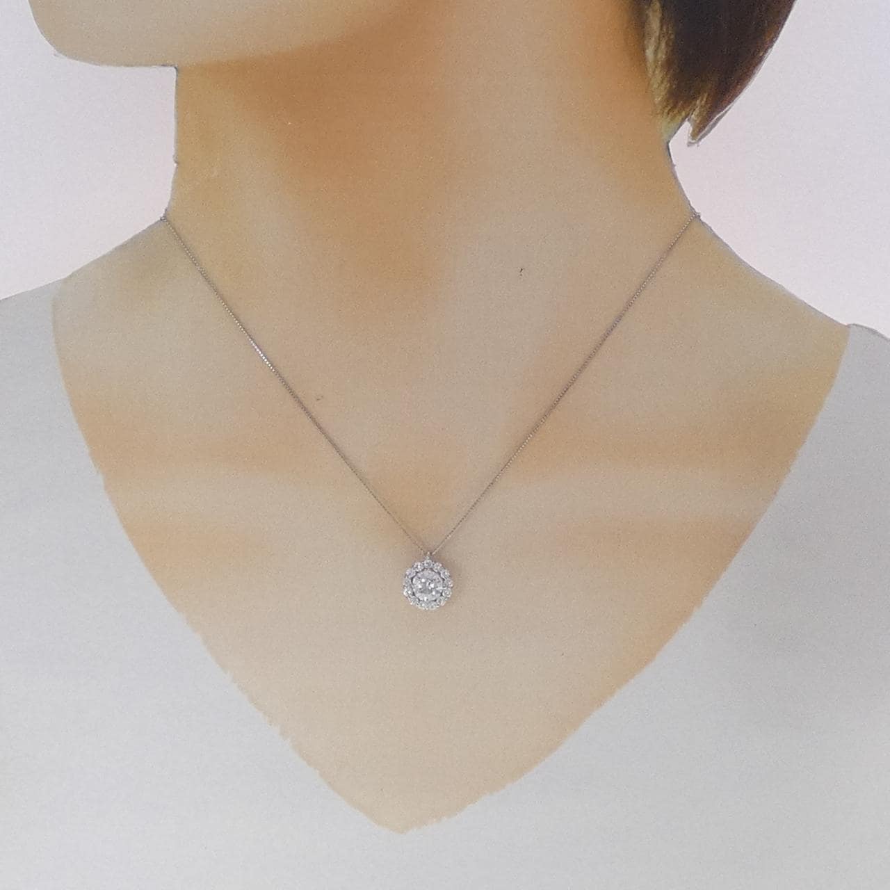 PT900/PT850 ダイヤモンド ネックレス 0.856CT E SI2 VG