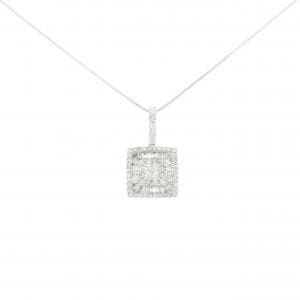 K18WG ダイヤモンド ネックレス 0.65CT