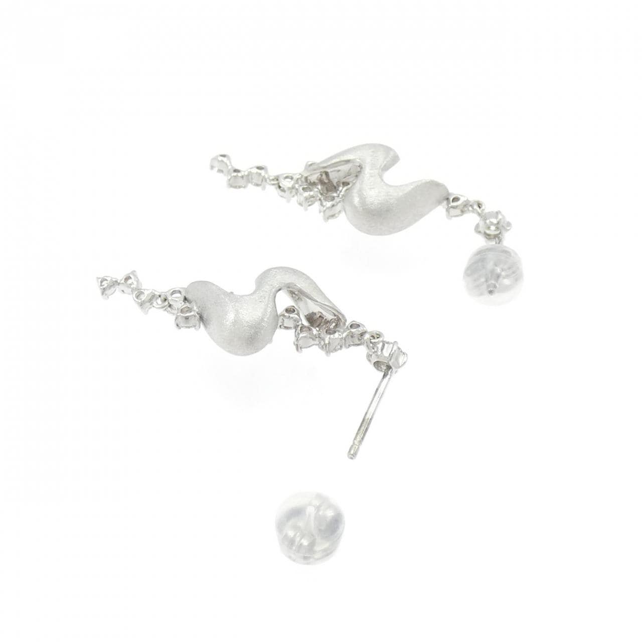 K18WG ダイヤモンド ピアス 1.00CT