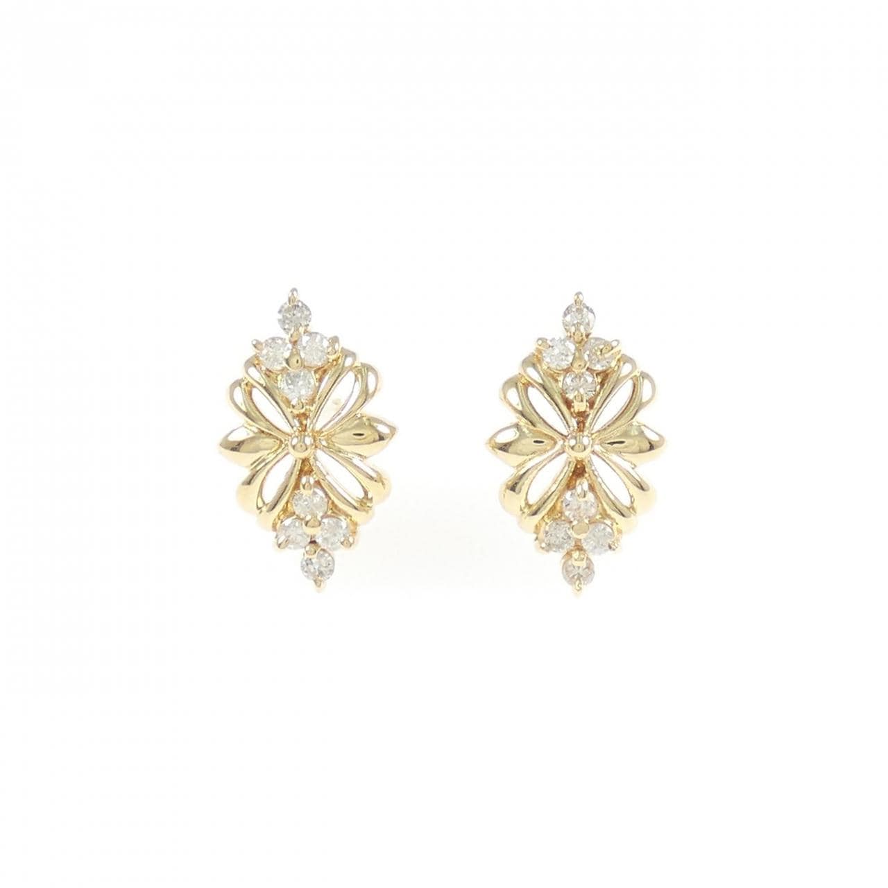 K18YG ダイヤモンド ピアス 0.22CT