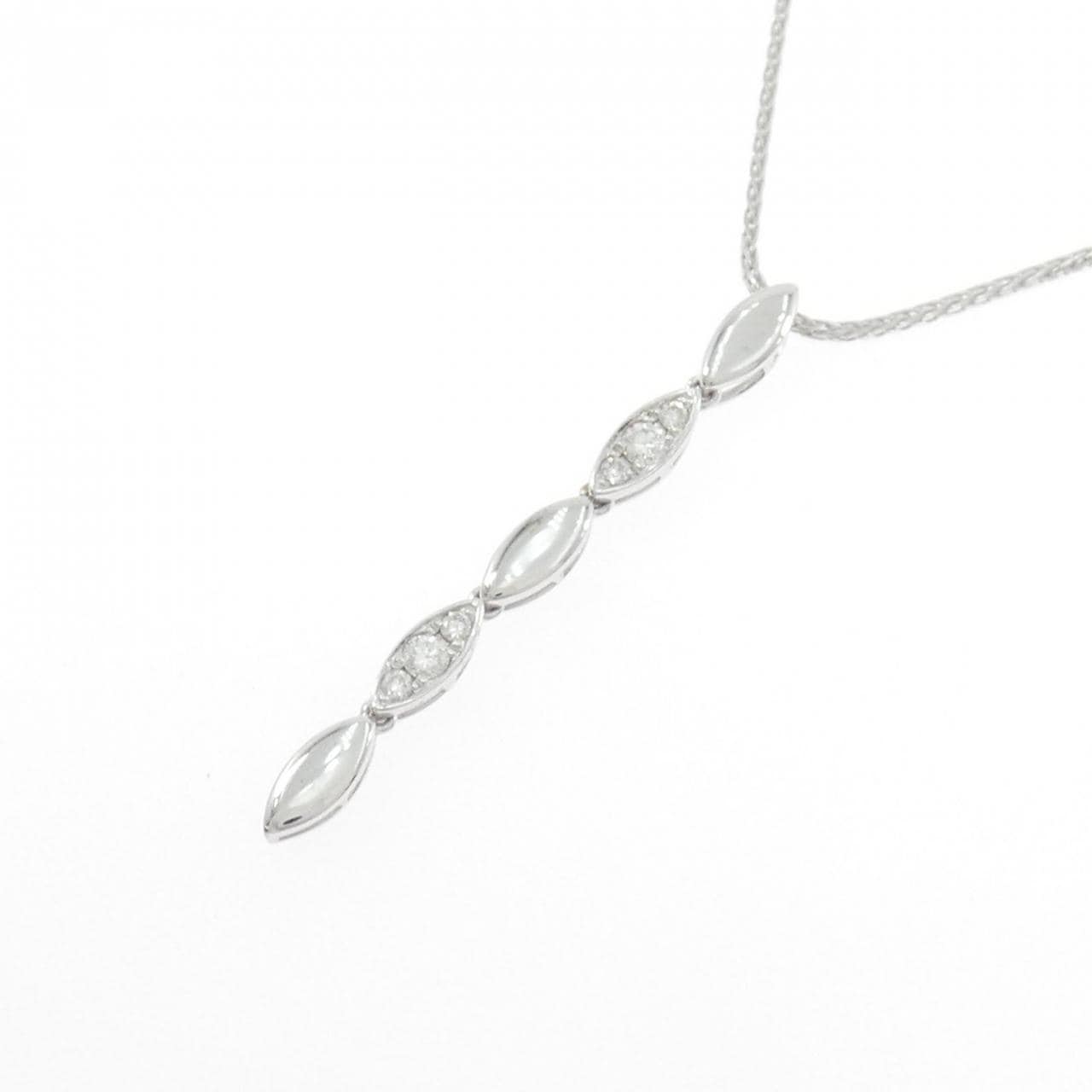 K18WG ダイヤモンド ネックレス 0.22CT