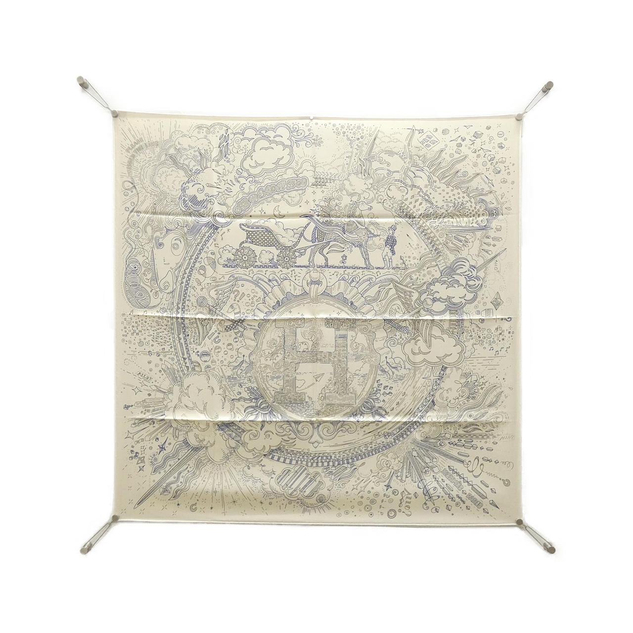 【未使用品】エルメス PLEASE HOLD THE LINE カレ 004187S スカーフ