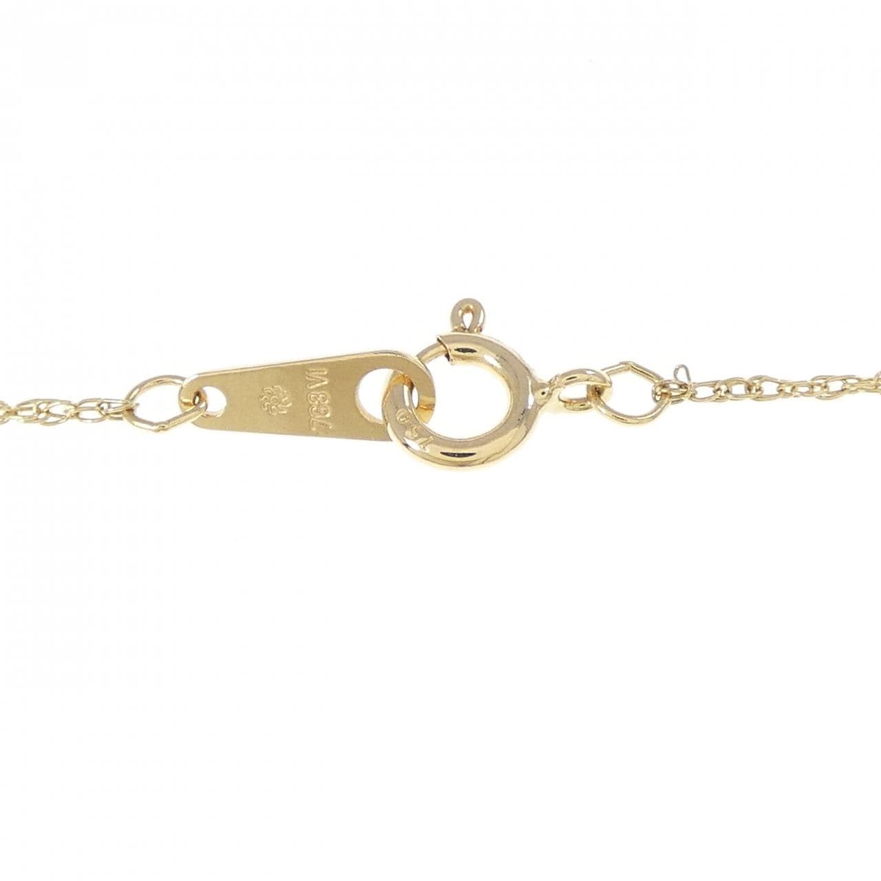 K18YG/750YG ダイヤモンド ネックレス 0.11CT